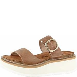 NEW YALEET women's halvah sandals in latte brown leather